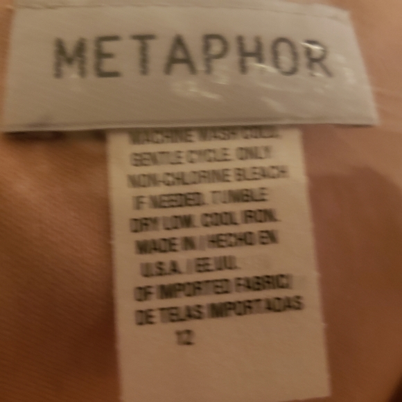 NWT METAPHOR sparkling polka dot golden tan/pure white flowing premium (12) - Picture 4 of 12